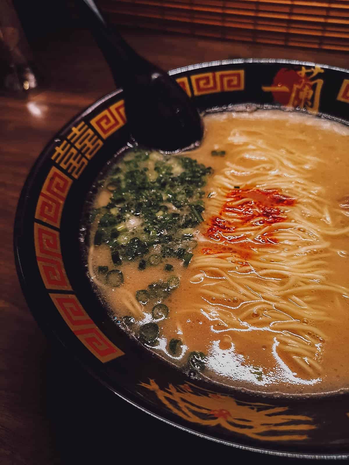 Fukuoka Travel Guide Bowl of Hakata ramen