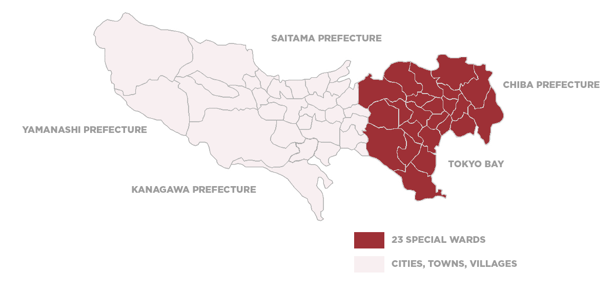 Tokyo Travel Guide Tokyo Metropolis map