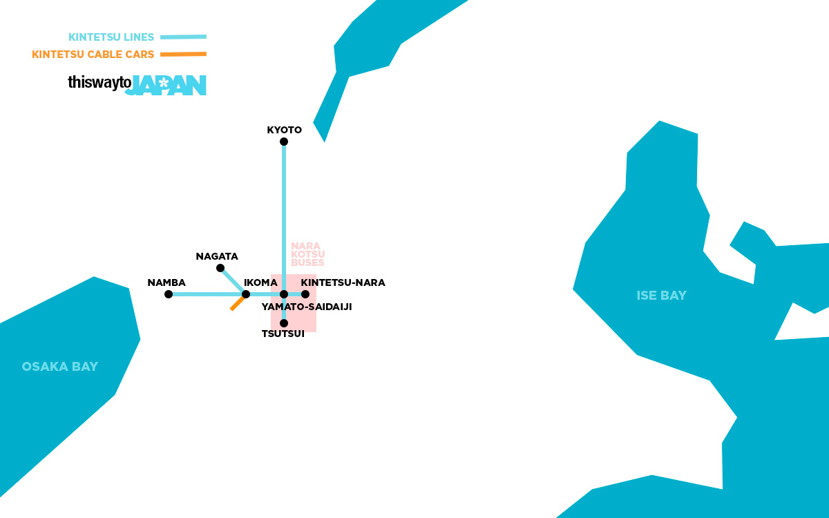 Kintetsu Rail Pass Kintetsu Rail 1-Day Pass Map