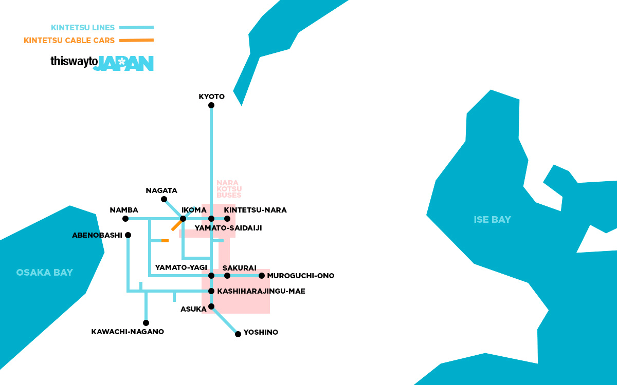 Kintetsu Rail Pass Kintetsu Rail 2-Day Pass Map