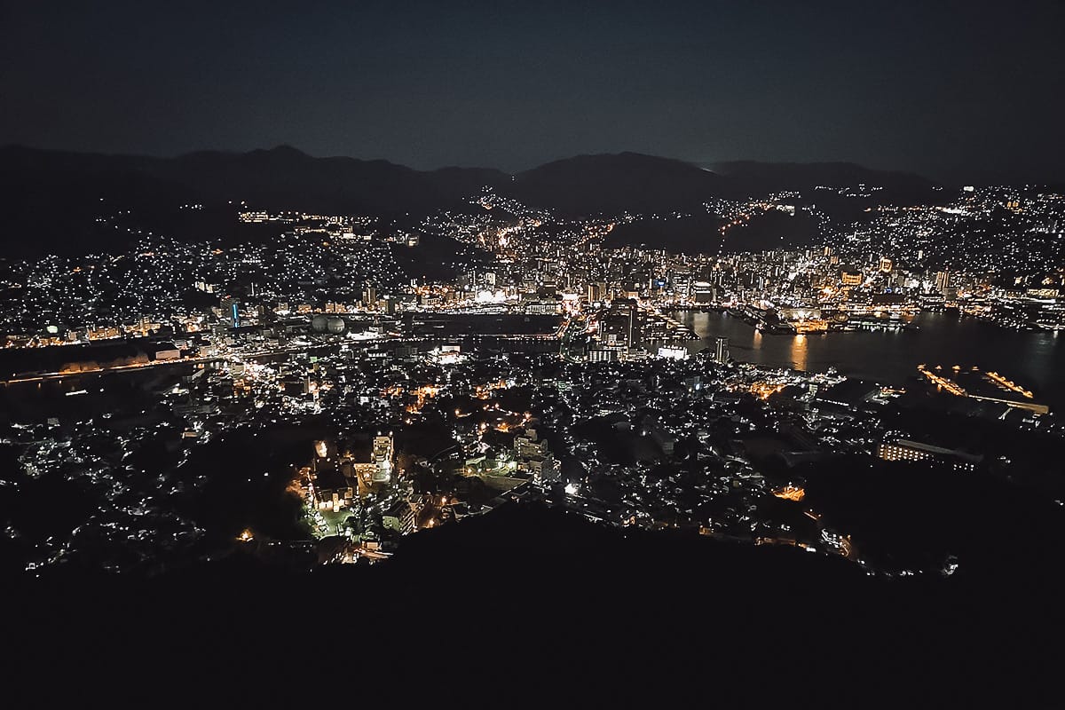 Nagasaki Travel Guide Night view from the top of Inasayama
