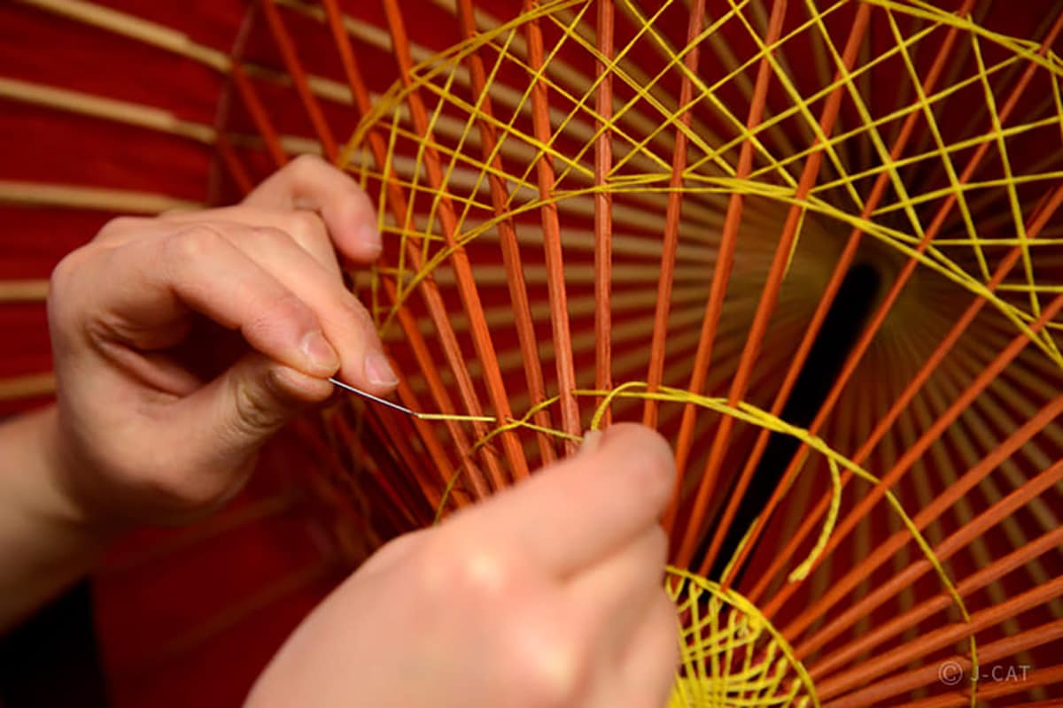 Luxury Experiences in Kyoto Weaving a Japanese parasol