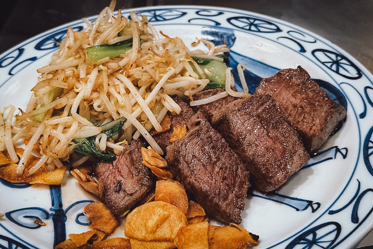 Kobe Travel Guide Kobe beef, chips, and bean sprouts