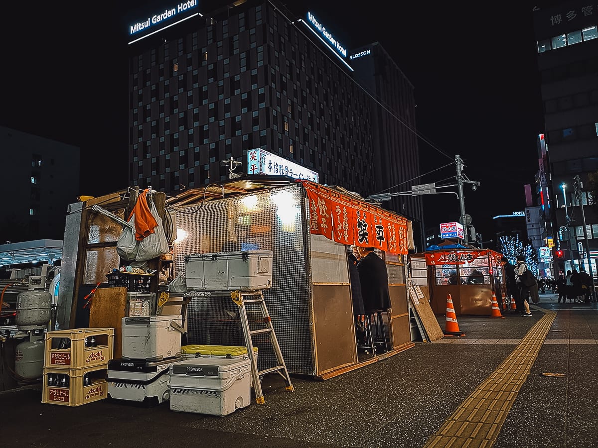 Fukuoka Travel Guide Row of yatai stalls