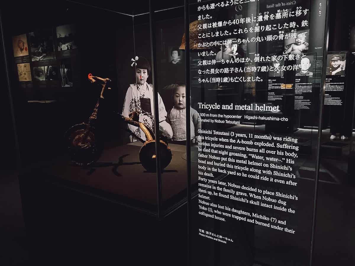 Hiroshima Travel Guide Display at Peace Memorial Museum