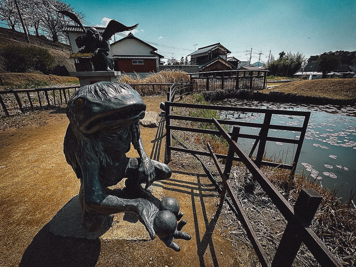 The Yokai of Fukusaki Yokai statues at Tsujikawayama Park
