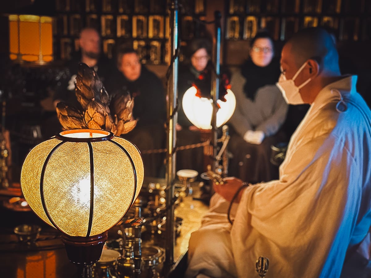 Koyasan Travel Guide Goma ritual at a temple in Koyasan