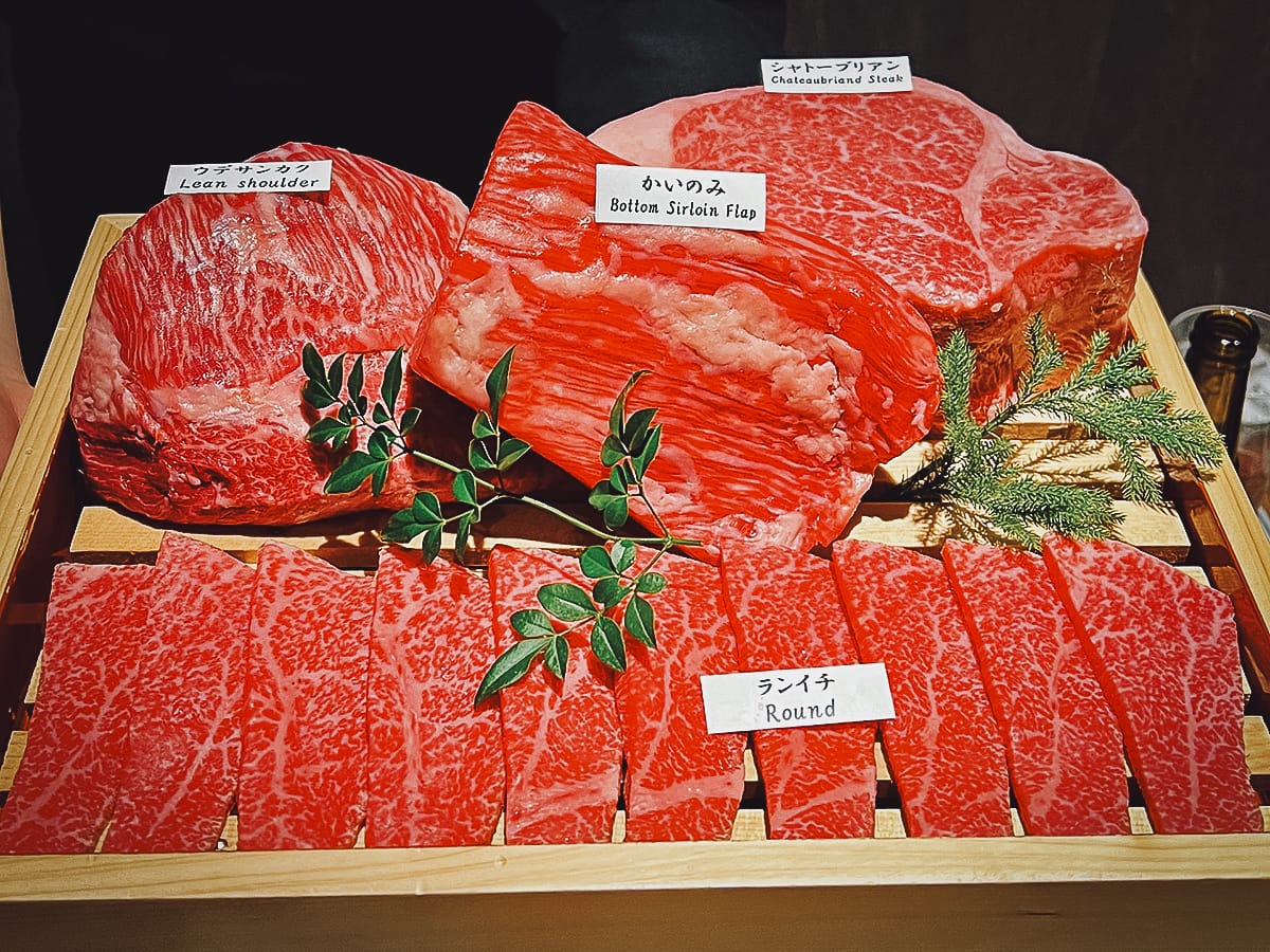 Ise-Shima Travel Guide Different cuts of Matsusaka Beef