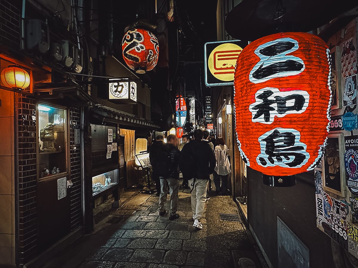 Namba, Osaka Hozenji Yokocho in Osaka