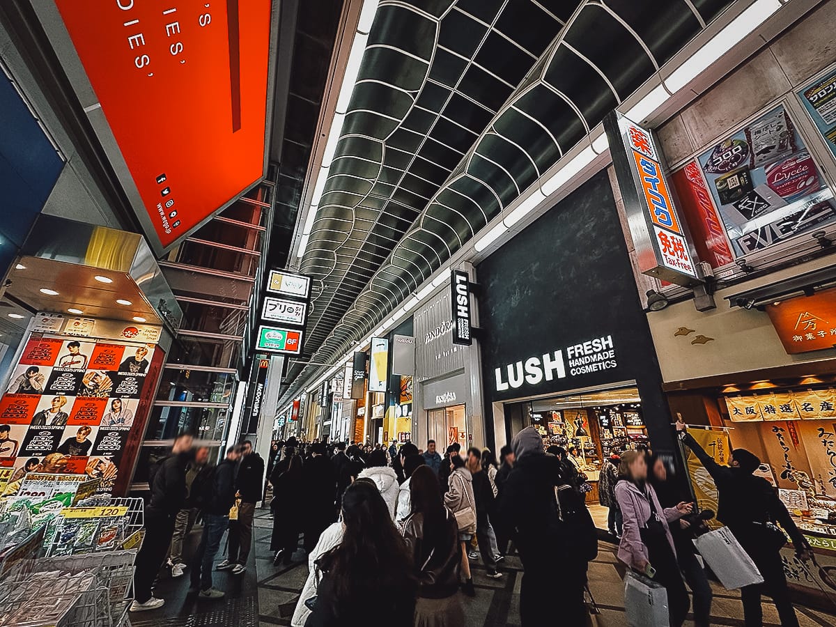 Namba, Osaka Shinsaibashi Shopping Arcade in Osaka