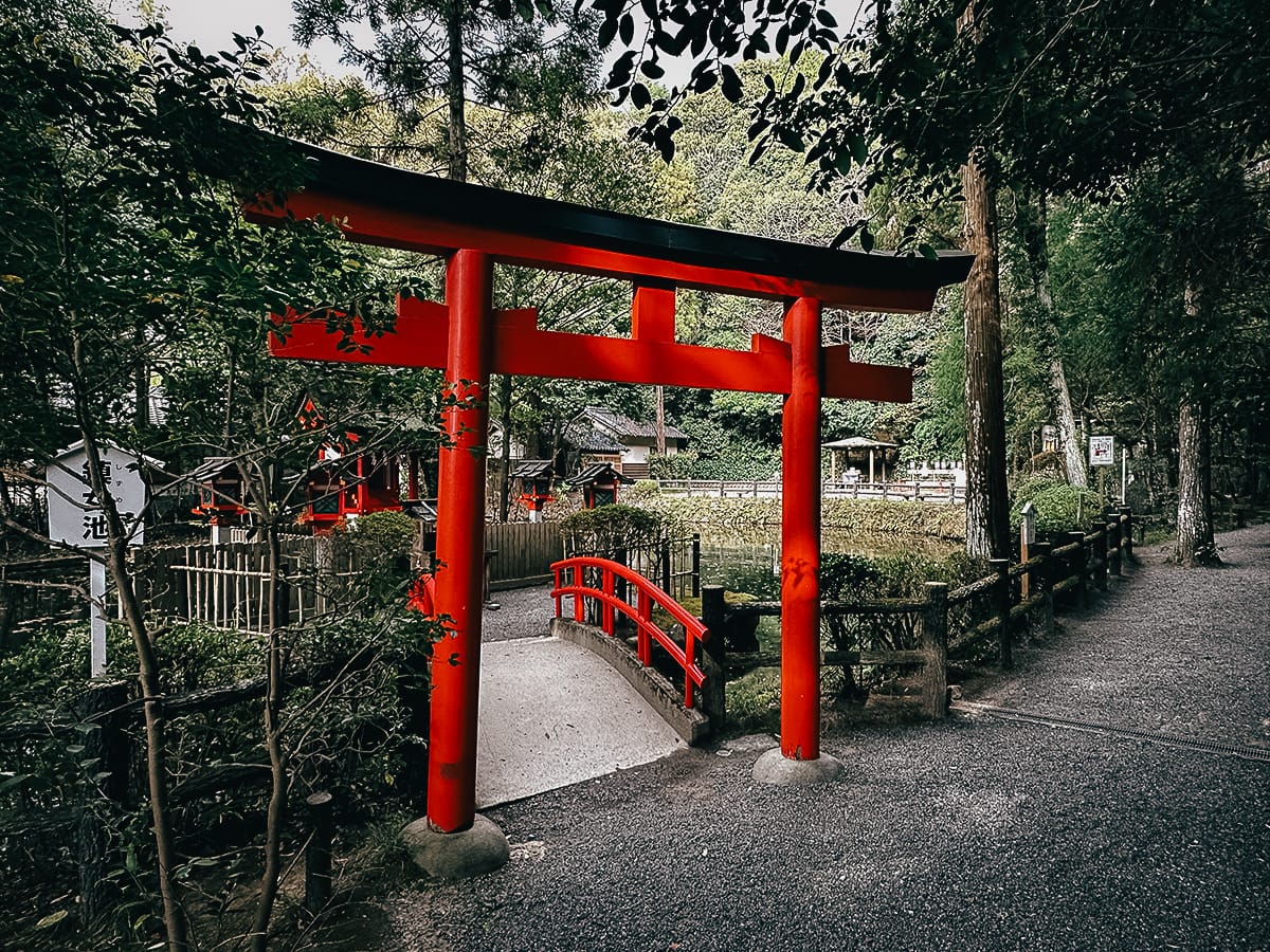 Yamanobe-no-michi Trail Sai Shrine at Omiwa Jinja