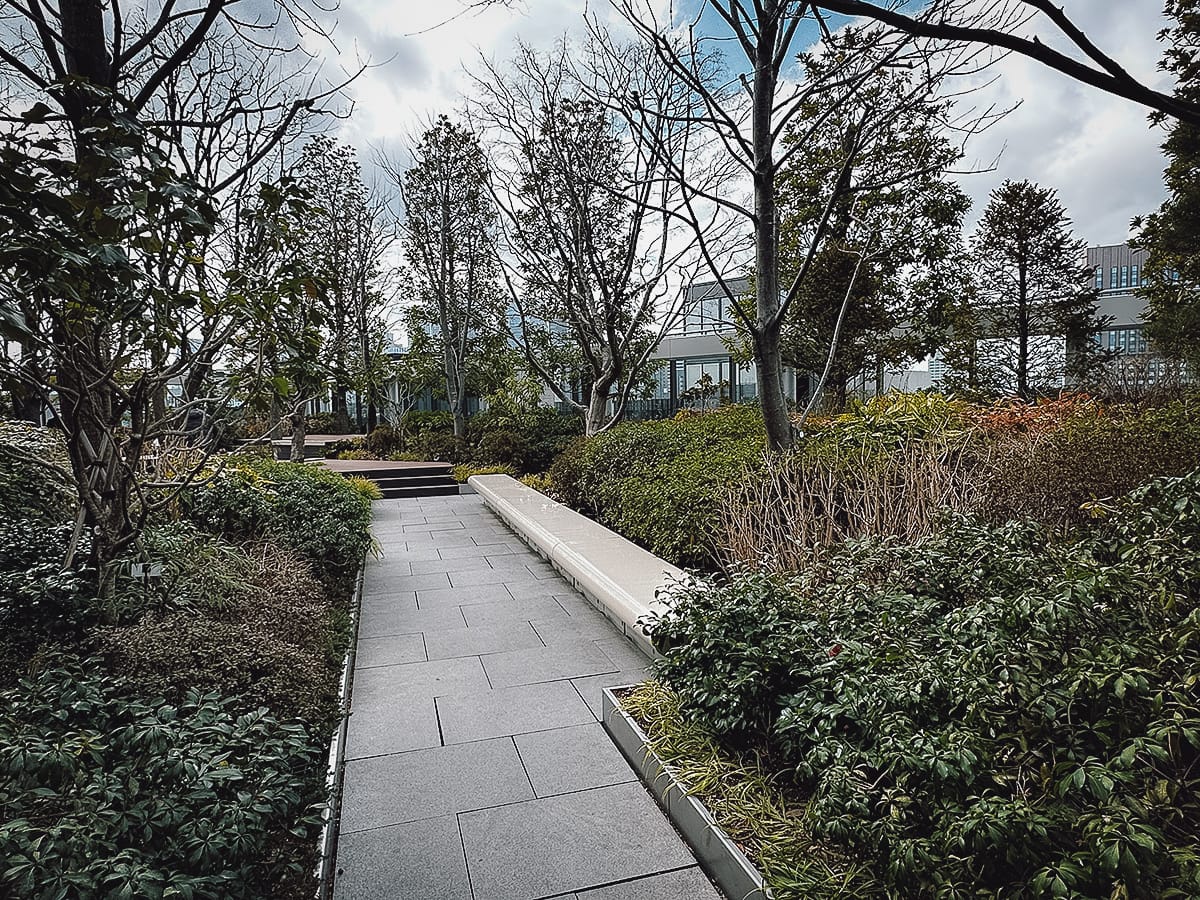 Free Observatories in Tokyo Ginza Six Rooftop Garden observation deck