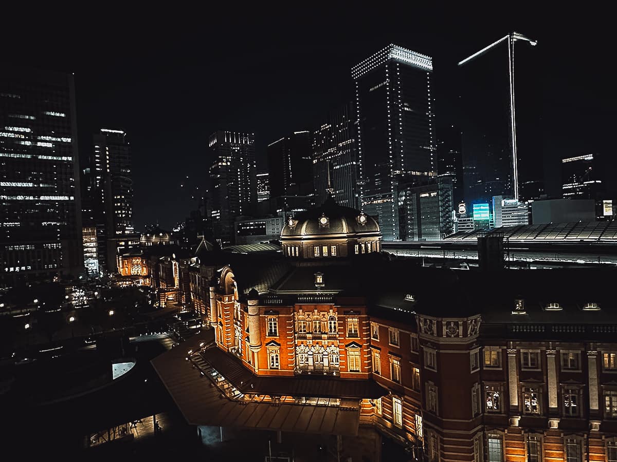 Free Observatories in Tokyo Night view from KITTE Garden observation deck