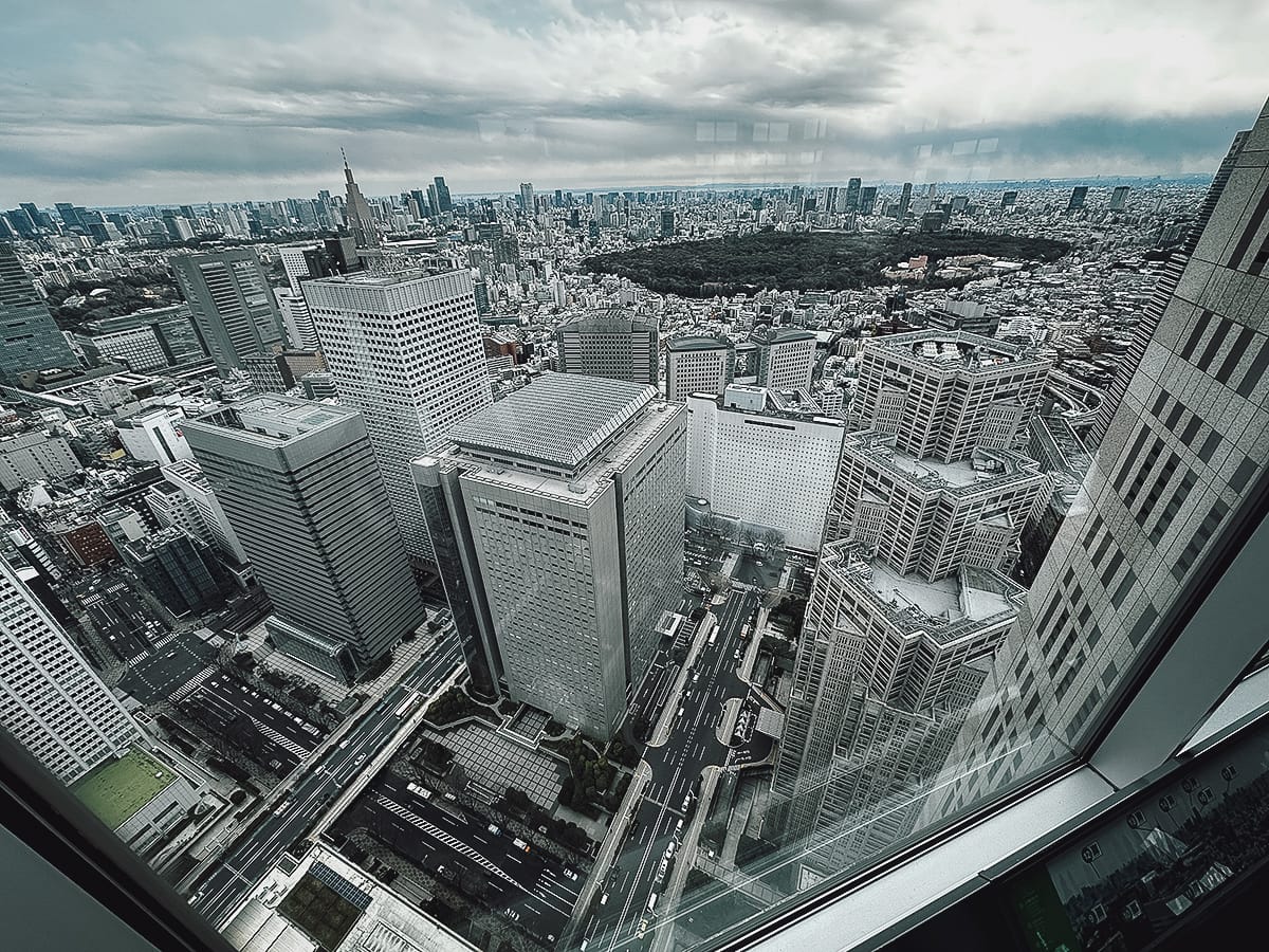Free Observatories in Tokyo View from the Tokyo Metropolitan Government building observation deck