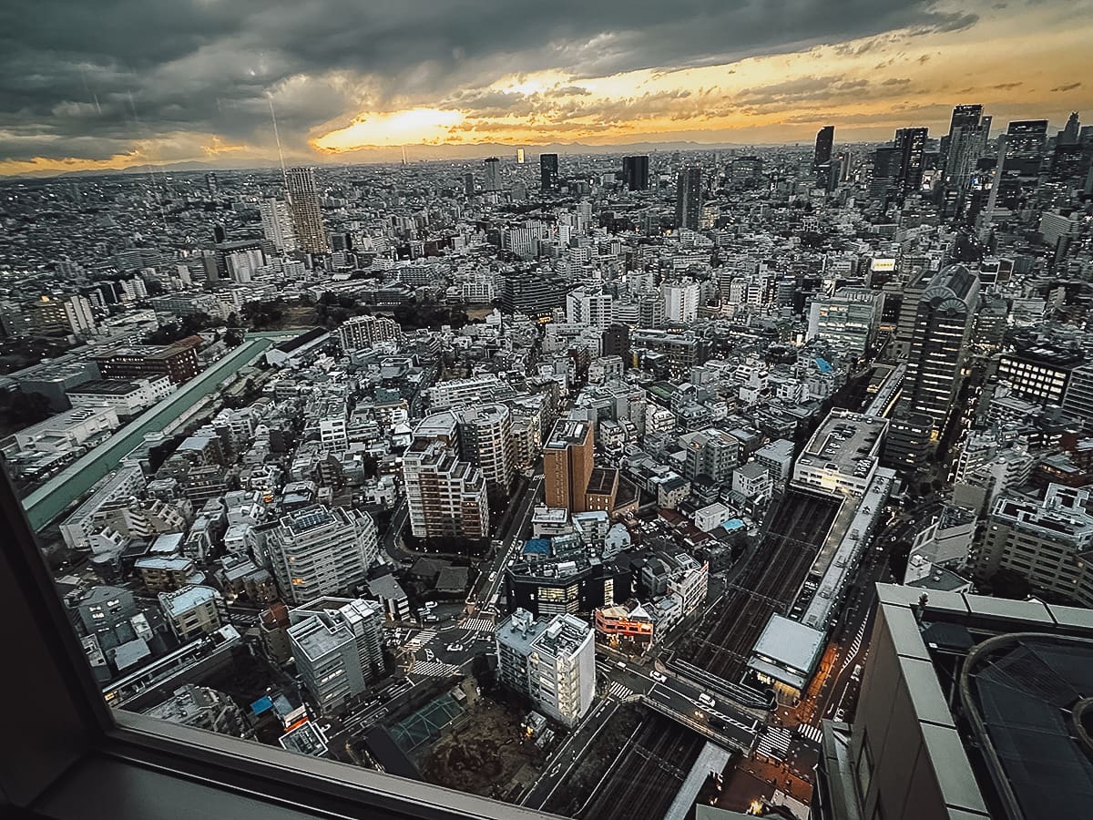 Free Observatories in Tokyo View from Top of Yebisu observation deck